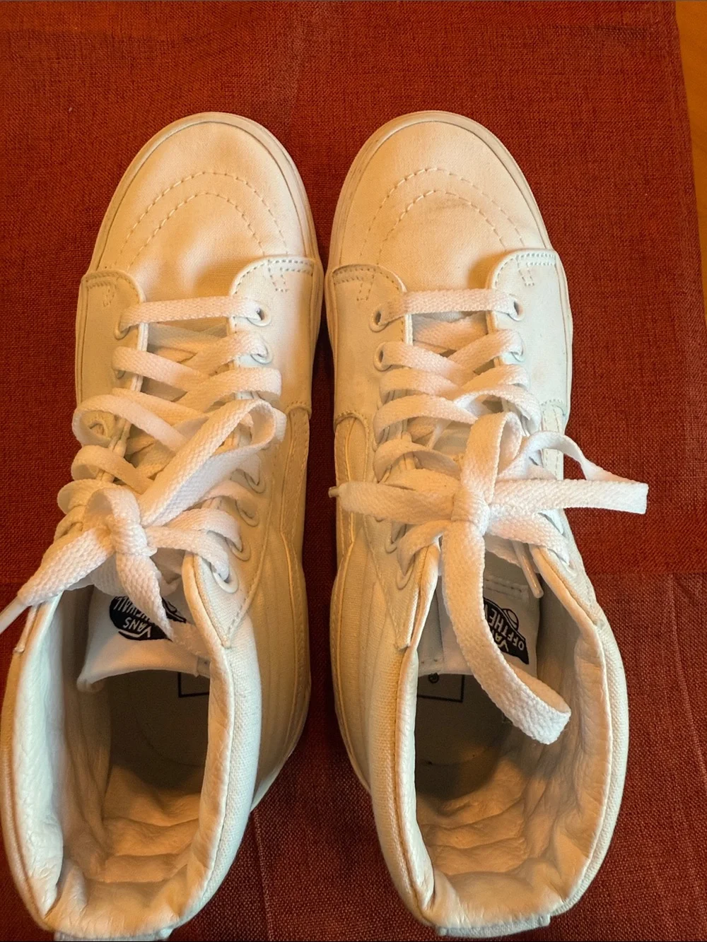 Vans White High-Top Canvas Sneakers